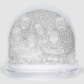 Christmas photo snow globe with golf putt design sneeuwbol (Achterkant)