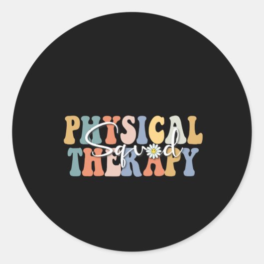 Christmas Physical Therapy Pt Squad Pediatric Ther Ronde Sticker (Voorkant)