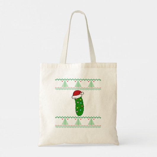 Christmas Pickle ~ Funny Ugly Tote Bag (Achterkant)