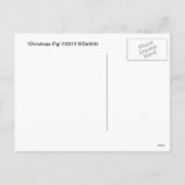 Christmas Pig Holiday Briefkaart (Achterkant)