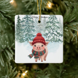 Christmas Pig Ornament