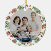 Christmas Pine Cone Familie Foto Ornament (Voorkant)