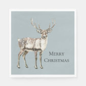 Christmas Pine Green Rustic Deer Servet (Voorkant)