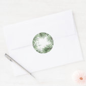 Christmas Pine ronde Stickers (Envelop)