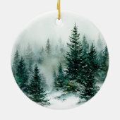 Christmas Pine Snowy Trees Ornament (Achterkant)
