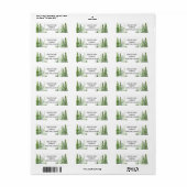 Christmas Pine Trees Retouradres Label (Full Sheet)