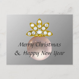 CHRISTMAS PINK PEARL FEESTDAGENKAART