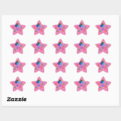 Christmas Pink Star Ster Sticker (Vel)