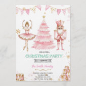 Christmas pink sugar plum nutcracker Invitation  (Devant)