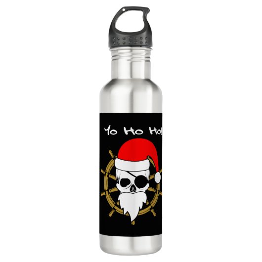 Christmas Pirates T-Shirt Waterfles (Voorkant)
