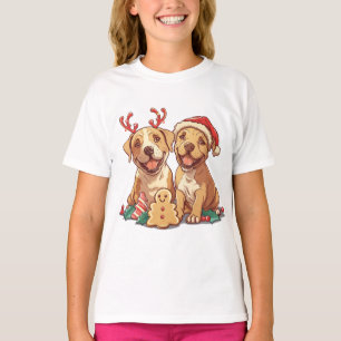 Christmas Pit Bull Dogs T-shirt