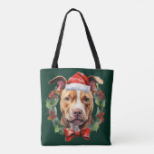 Christmas Pitbull Draagtas (Achterkant)