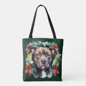 Christmas Pitbull Draagtas (Achterkant)