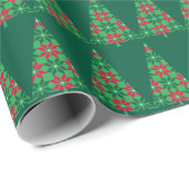 Christmas pixelated tree wrapping paper cadeaupapier (Rol Hoek)