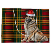 Christmas Plaid Belgian Tervuren Hondenliefhebber  Groot Cadeauzakje (Achterkant)