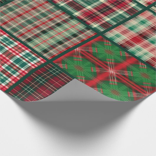 Christmas Plaid Cadeaupapier (Hoek)