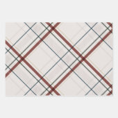 Christmas plaid classic elagant off white holiday inpakpapier vel (Voorkant 2)