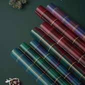 Christmas plaid classic holiday simple cadeaupapier