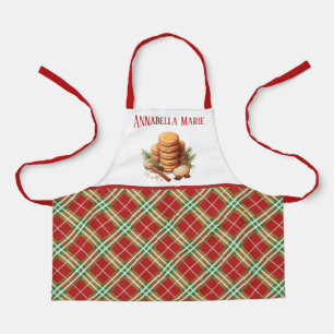 Christmas plaid cookie bakken voeg naam toe waterv schort