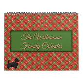 Christmas Plaid Familie Afbeeldingen Kalender (Hoes)