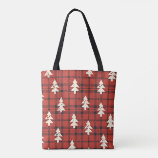 Christmas Plaid Forest Tas