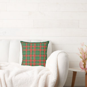 Christmas Plaid Groen Rood Wit Kussen