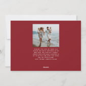 Christmas plaid one photo classic Carte de vacance (Dos)