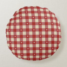 Christmas Plaid Pattern  Rond Kussen
