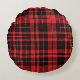 Christmas Plaid Pattern Rond Kussen