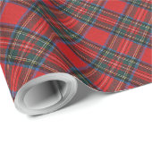 Christmas Plaid Pattern Wrapping Paper Cadeaupapier (Rol Hoek)