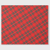 Christmas Plaid Pattern Wrapping Paper Cadeaupapier (Vlak)