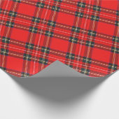 Christmas Plaid Pattern Wrapping Paper Cadeaupapier (Hoek)