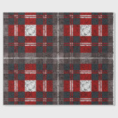 Christmas Plaid Pattern Wrapping Paper Cadeaupapier (Vlak)