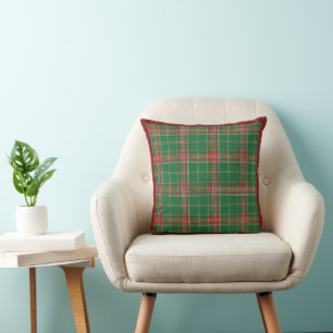 Christmas Plaid Ragged Red Green Kussen