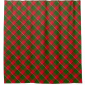 Christmas Plaid Red Green Douchegordijn (Voorkant)