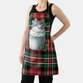 Christmas Plaid Schort w Christmas Cupcake Design (Insitu)