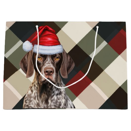 Christmas Plaid Shorthair Pointer Dog Lover Groot Cadeauzakje (Voorkant)