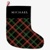 Christmas Plaid Stocking Grote Kerstsok (Voorkant)