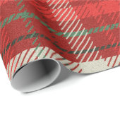 Christmas Plaid Tartan Pattern Cadeaupapier (Rol Hoek)