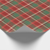 Christmas Plaid Tartan Pattern Cadeaupapier (Hoek)