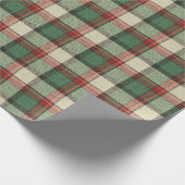 Christmas Plaid Tartan Pattern Cadeaupapier (Hoek)