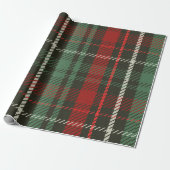 Christmas Plaid Tartan Pattern Cadeaupapier (Uitgerold)