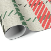 Christmas Plaid Tartan Pattern Cadeaupapier (Rol Hoek)