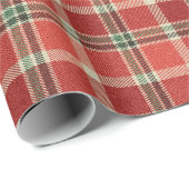 Christmas Plaid Tartan Pattern Cadeaupapier (Rol Hoek)