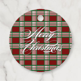 Christmas Plaid Vakantie Cadeau Labels