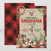 Christmas Plaid Western kerstfeest Kaart (Voorkant / Achterkant)
