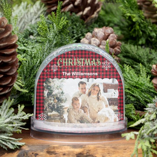 Christmas Plaids Family Gift Custom Photo (Hiver)
