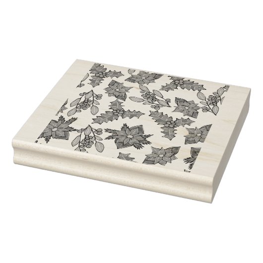 Christmas plants pattern 	rubberstempel (Stempel)