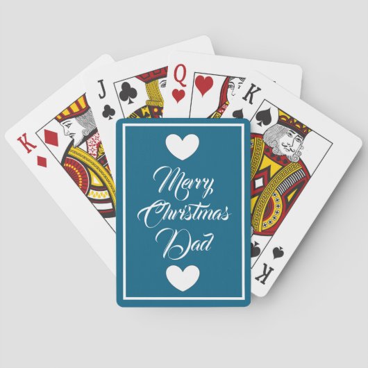 Christmas playing cards for Dad by dalDesignNZ Pokerkaarten (Achterkant)