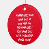 CHRISTMAS POEM KERAMISCH ORNAMENT (Links)